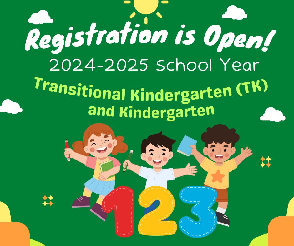tk and kindergarten registration opens january 8th