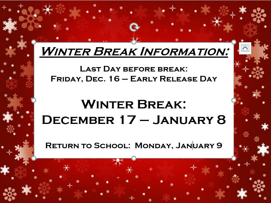 Winter Break Information
