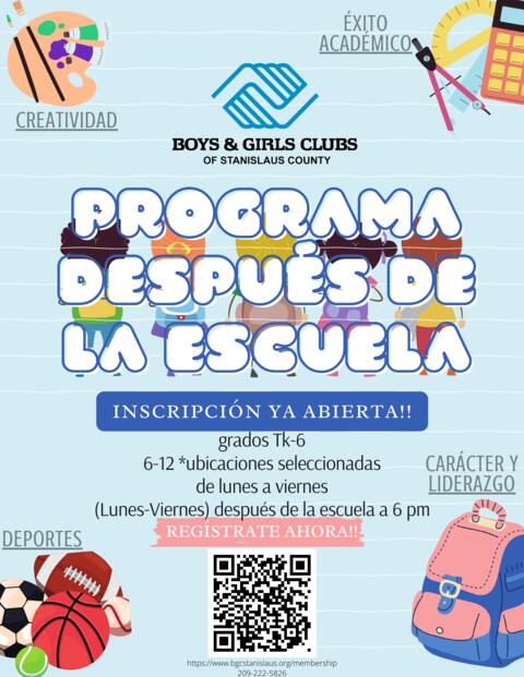 Boys & Girls Clubs information (Spanish)